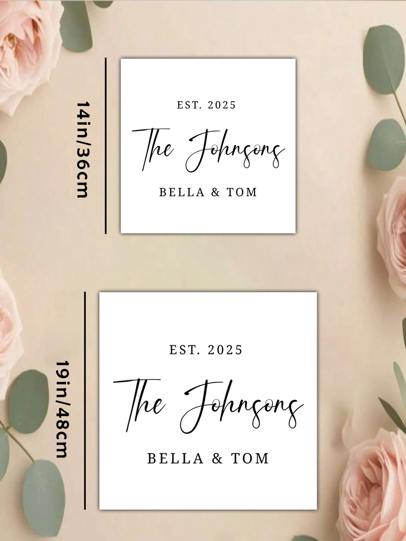 Custom Wedding Mirror Decal Stickers